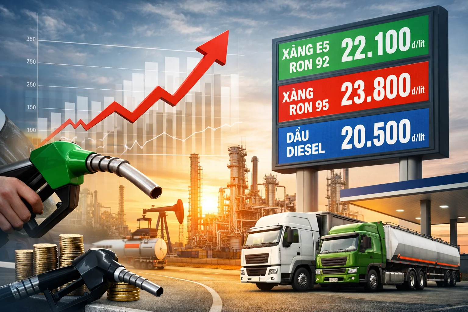 Giá xăng dầu hôm nay: Cập nhật mới nhất và tác động đến ngành vận tải 2026